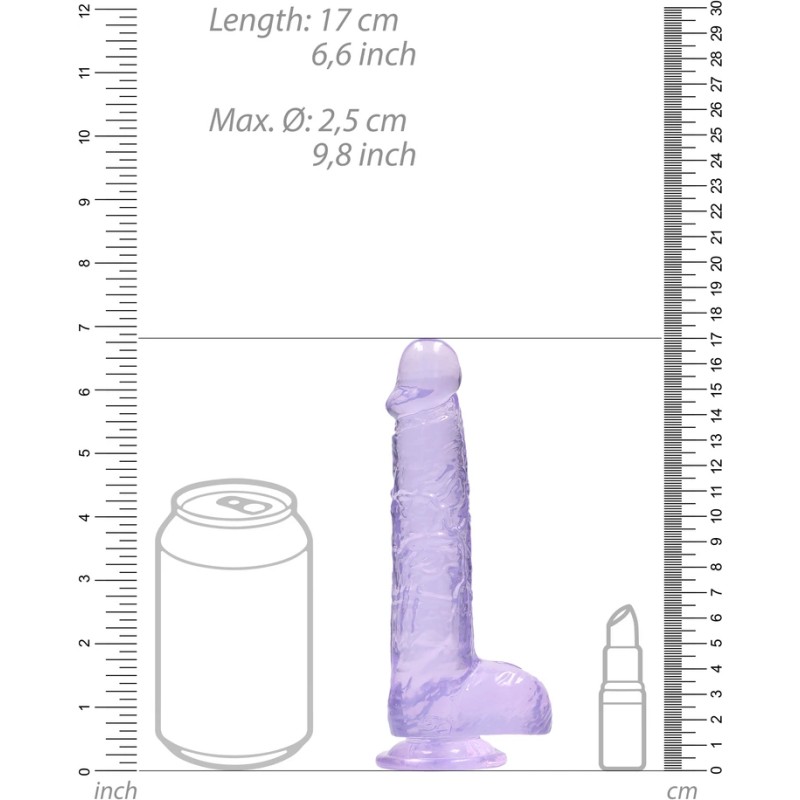 RealRock - Realistyczne dildo z jądrami 15 cm